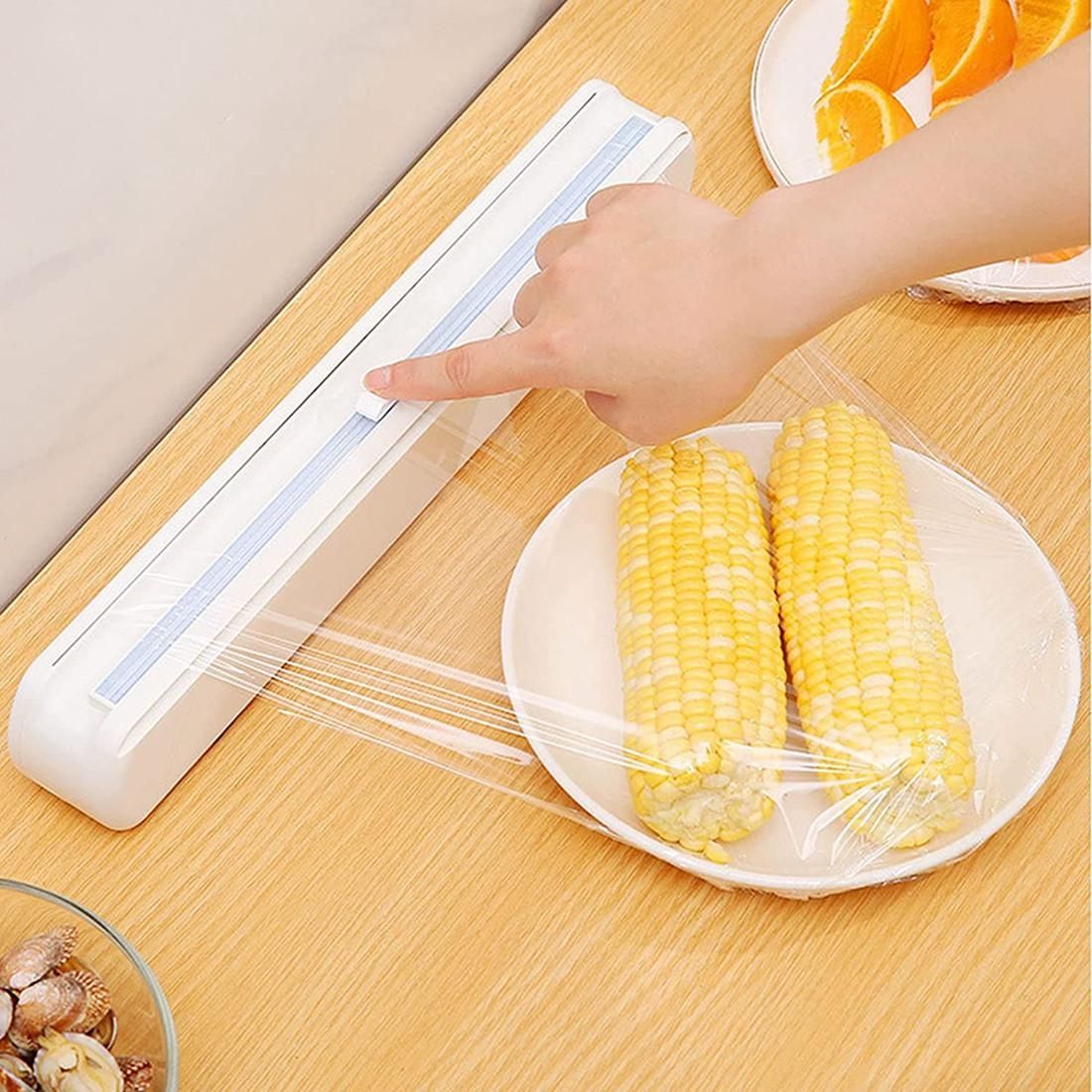 Plastic Wrap Dispenser,Foil Paper Cling Cutter,Reusable