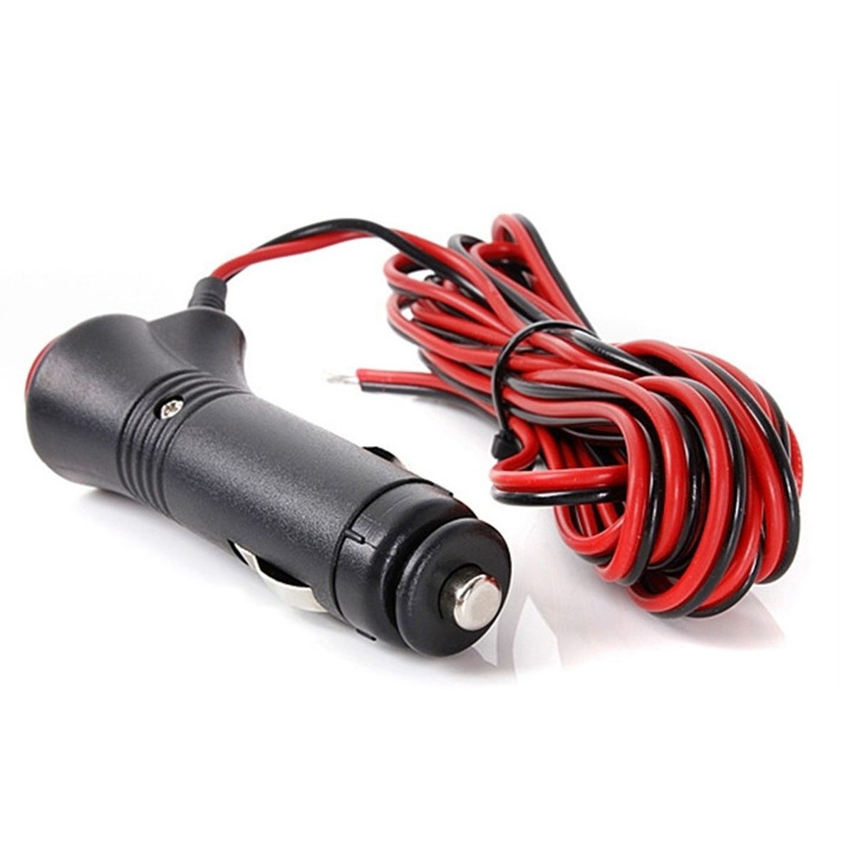 OR 12V/24V Cigarette Lighter Plug With Switch Power Cord Cigar Black&red