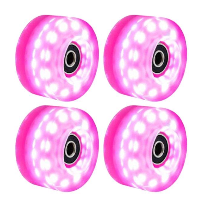 8 Pack Luminous PU Roller Skate Wheels Wheel Bearings Installed Street