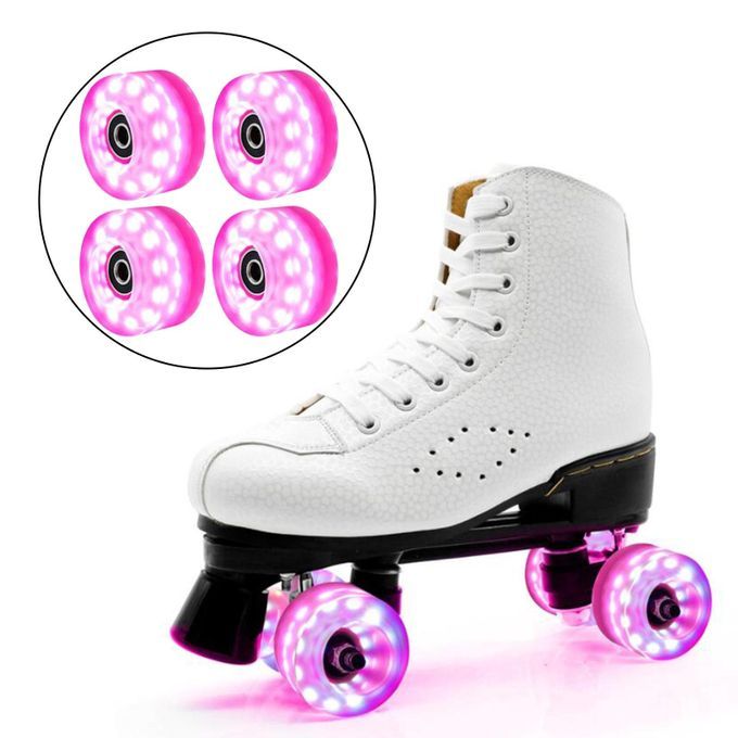8 Pack Luminous PU Roller Skate Wheels Wheel Bearings Installed Street