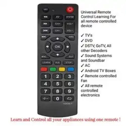 Universal Programmable Remote Control For All TV DVD AC