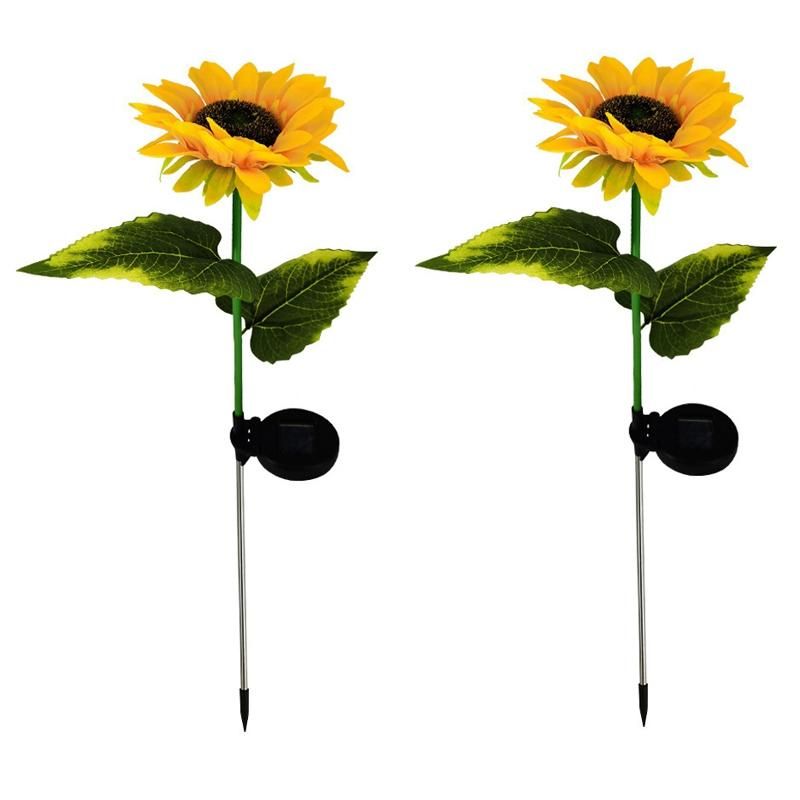 2PCS Sunflower-Shaped Solar LED Light, Garden Waterproof