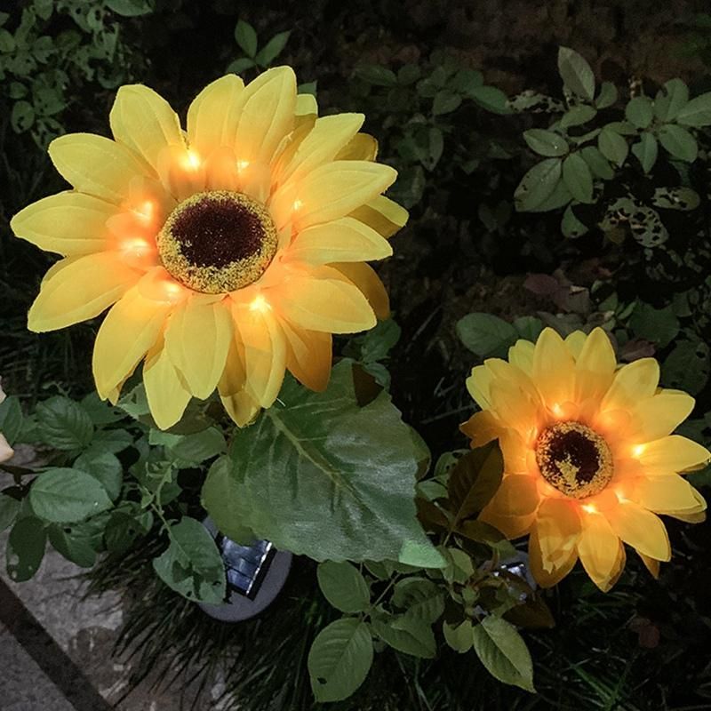 2PCS Sunflower-Shaped Solar LED Light, Garden Waterproof