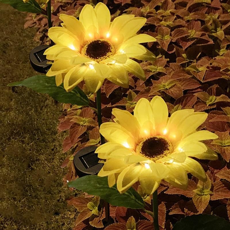 2PCS Sunflower-Shaped Solar LED Light, Garden Waterproof