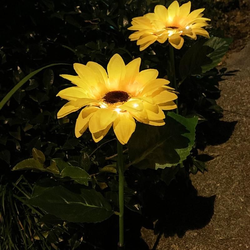 2PCS Sunflower-Shaped Solar LED Light, Garden Waterproof