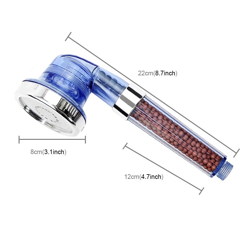 3 Settings Adjustable PC Negative Ions Shower Head