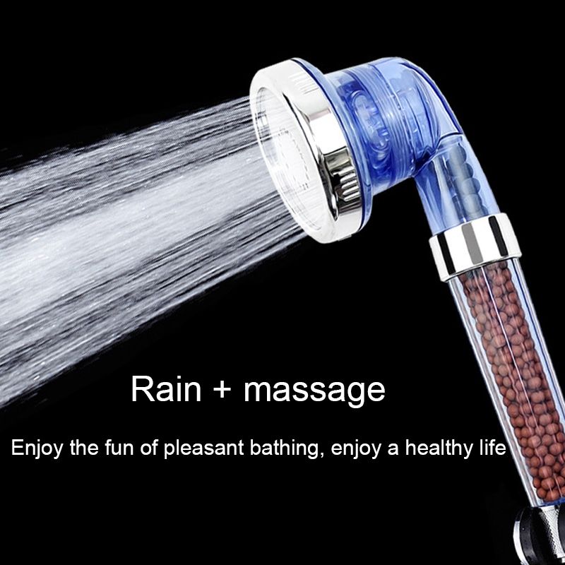 3 Settings Adjustable PC Negative Ions Shower Head