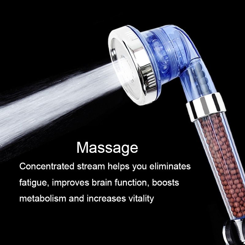 3 Settings Adjustable PC Negative Ions Shower Head