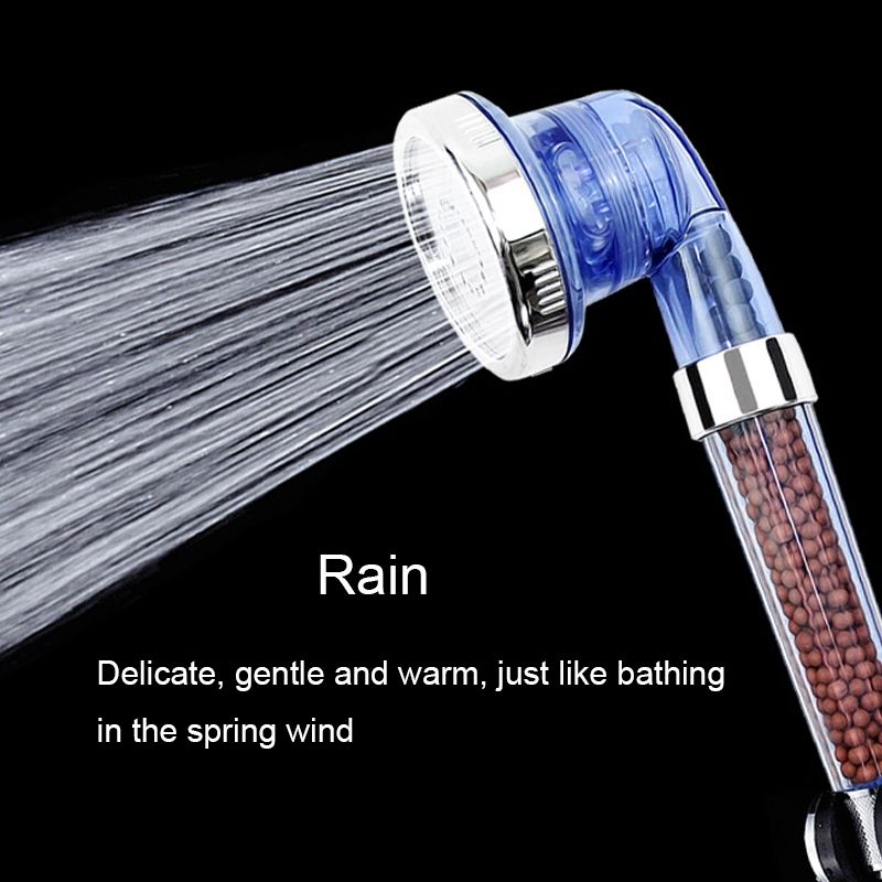3 Settings Adjustable PC Negative Ions Shower Head