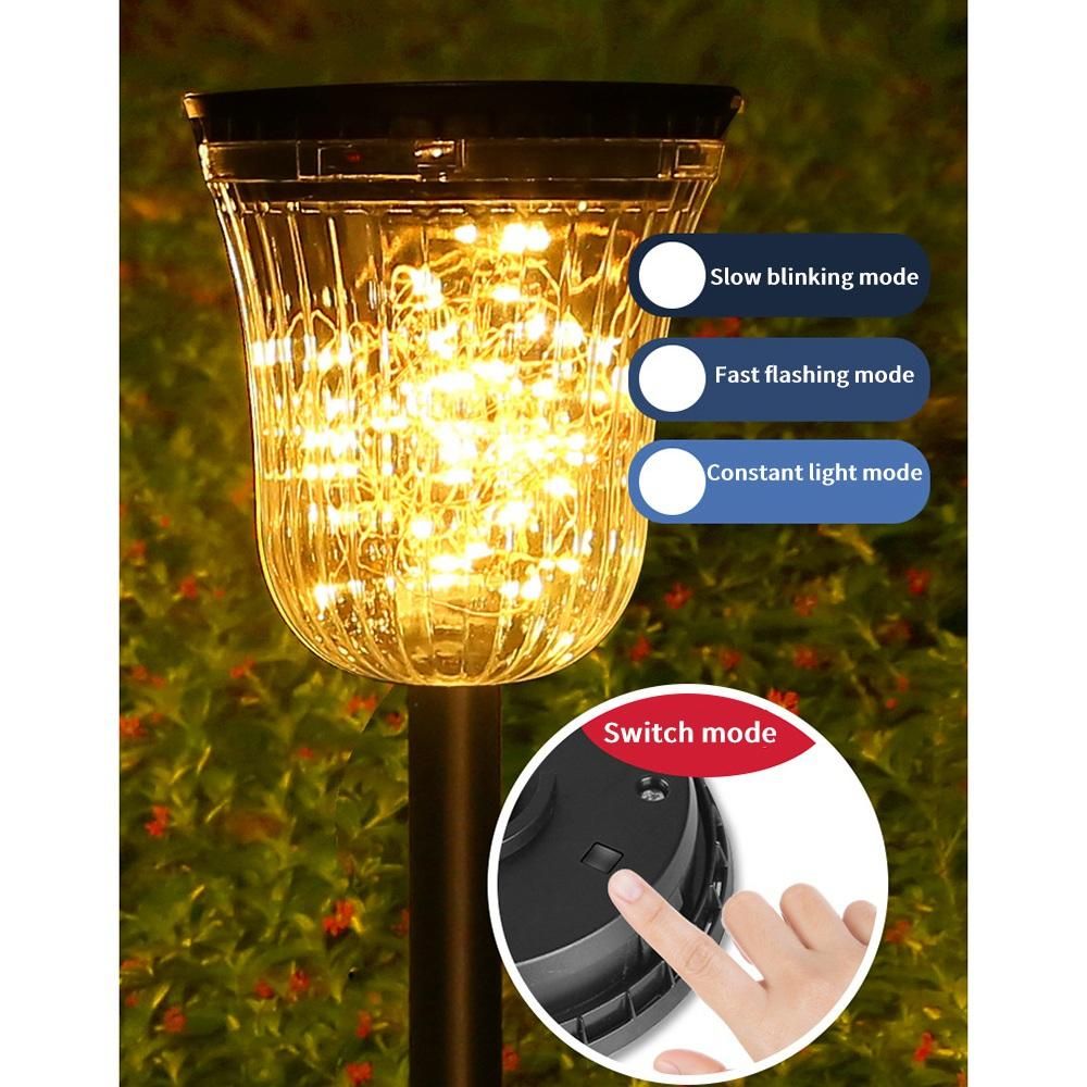 2PCS 50LED Solar Garden Lights- New LED Solar Path Lights,