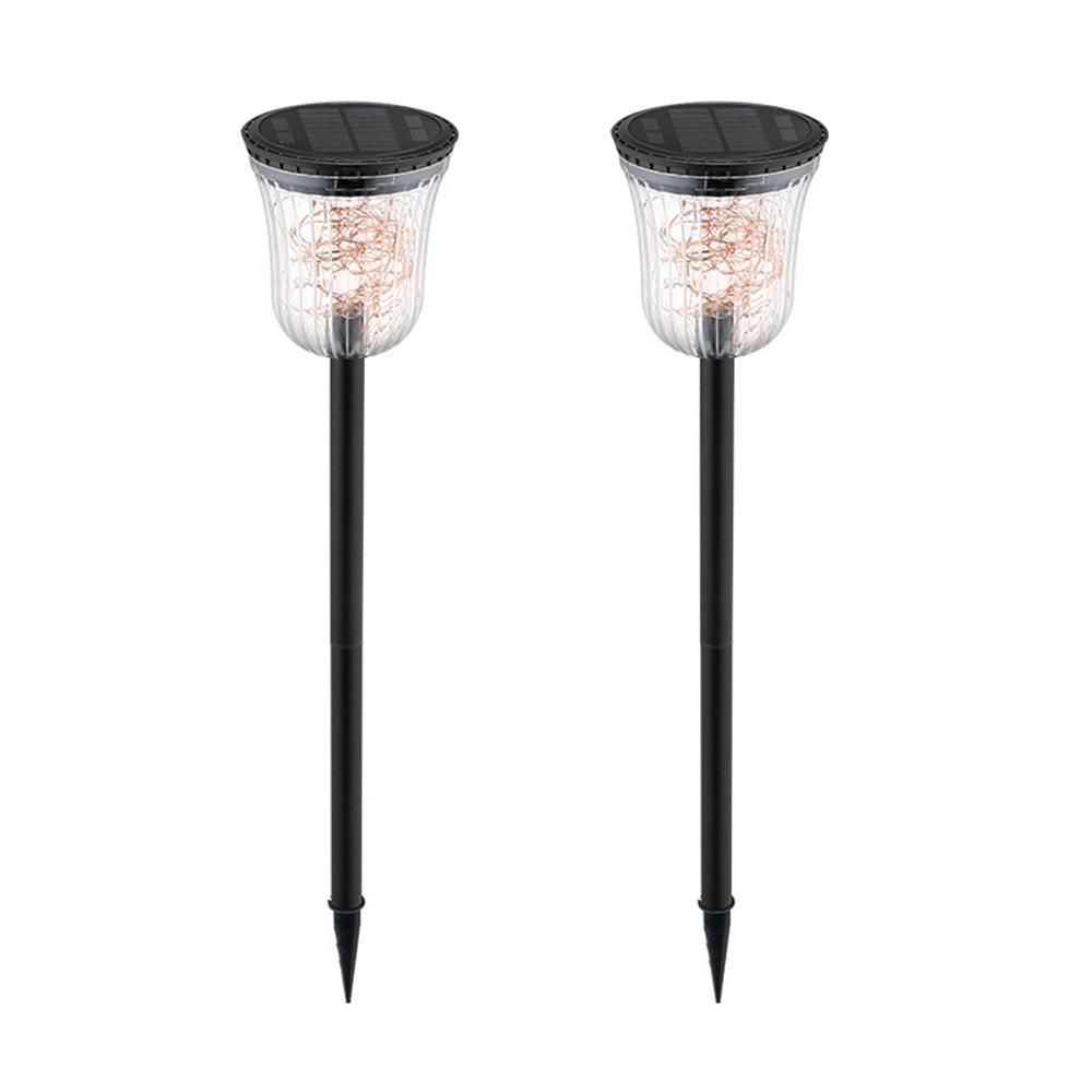 2PCS 50LED Solar Garden Lights- New LED Solar Path Lights,