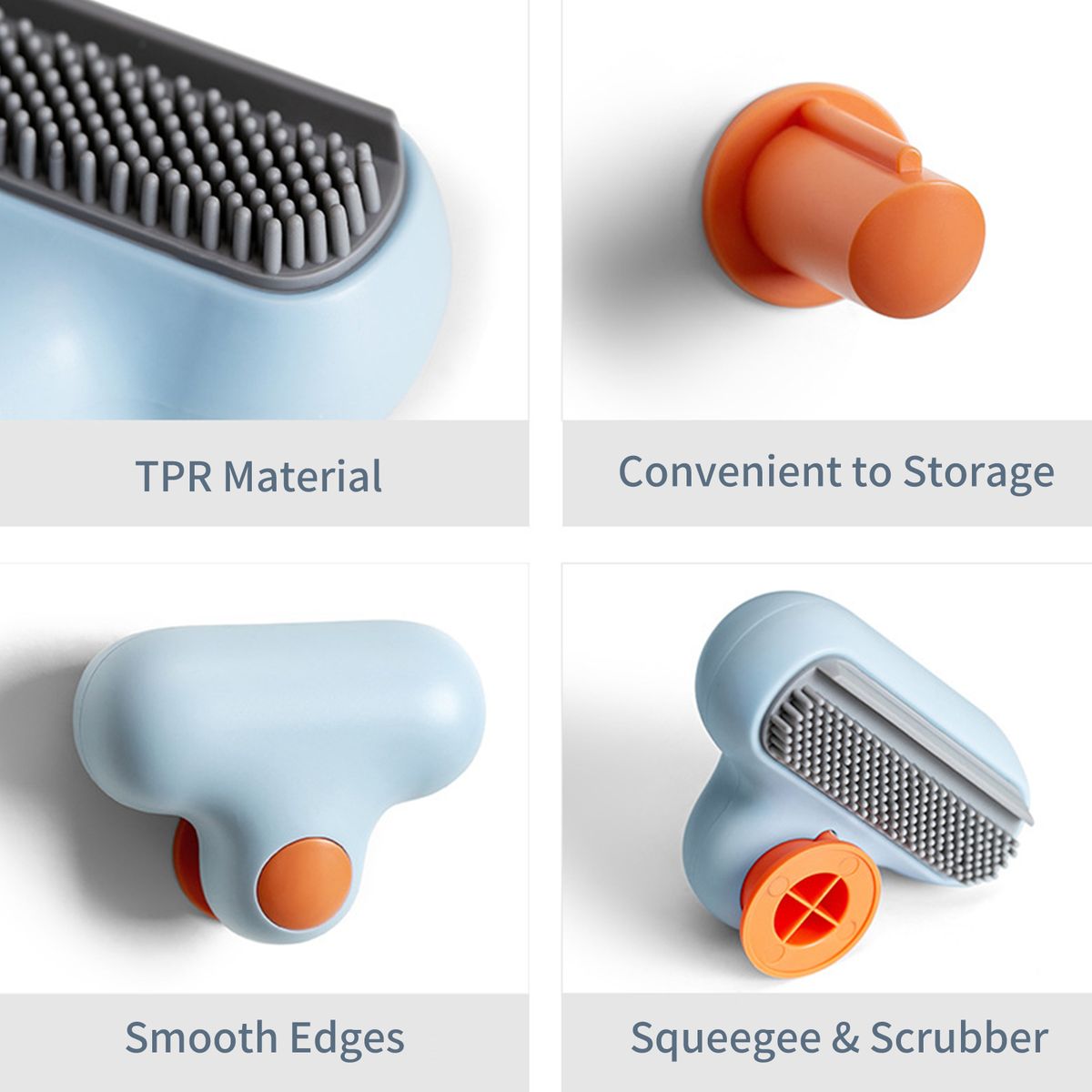 Mini Glass Squeegee Scrubber Window Scraper Brush With