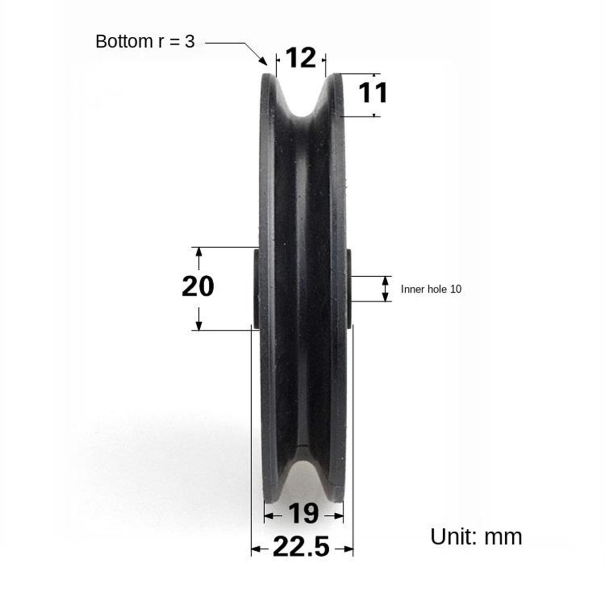105mm Pully Wheel Roller, Steel Fixed Pulley Block Hole