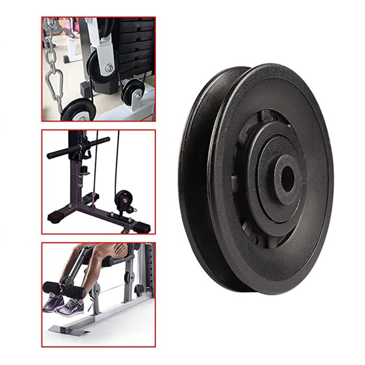 105mm Pully Wheel Roller, Steel Fixed Pulley Block Hole