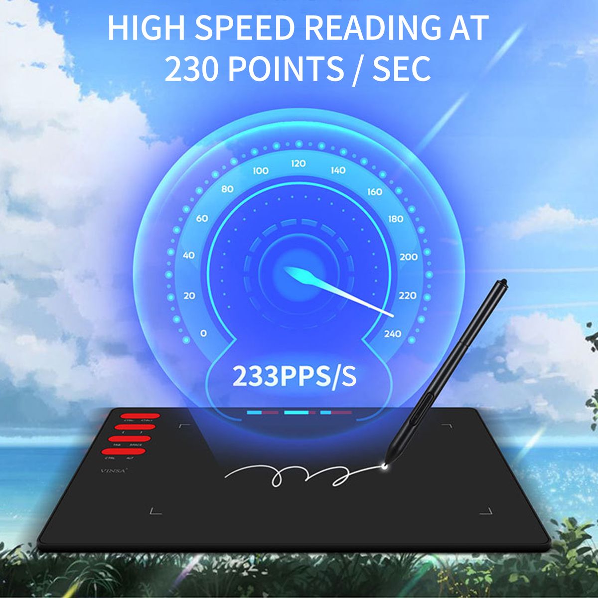 T505 7.6x5.6in Graphics Tablet Drawing Board Ultralight Set