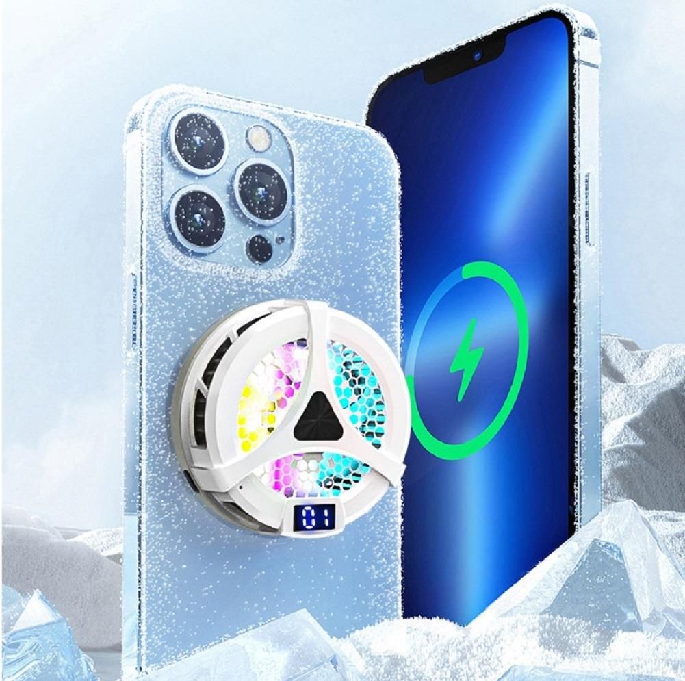 X36 Digital Display Mobile Phone Radiator Cooling Fan Magnetic Suction Wireless Fast Charging Silent Semiconductor Cooler 9v 15w