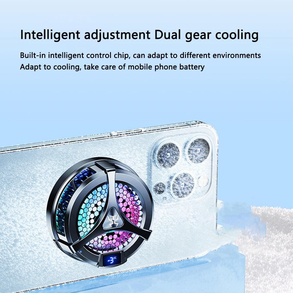 X36 Digital Display Mobile Phone Radiator Cooling Fan Magnetic Suction Wireless Fast Charging Silent Semiconductor Cooler 9v 15w