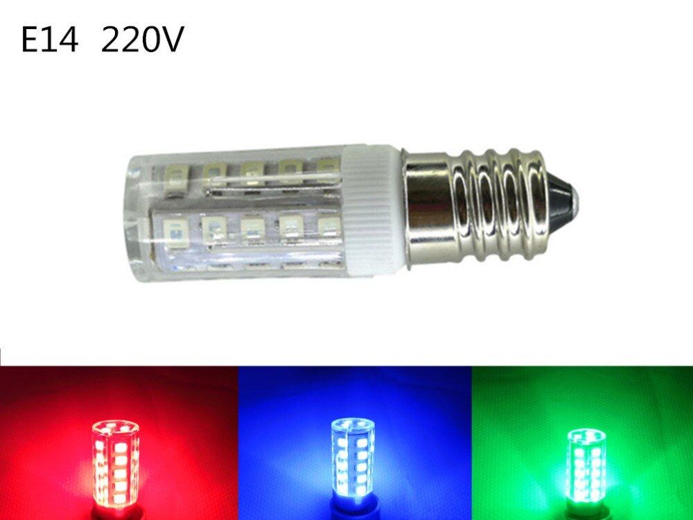 220v Red E14 Ceramic Led Bulb Blue E14 LED 220V Green E14 LED Bulb Ceramics Body