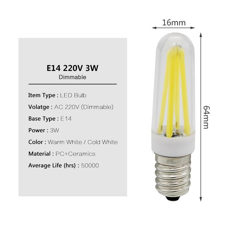 Mini Indoor Bulb 220V Dimmable Filament LED G9 E14 Lamps For Bedroom