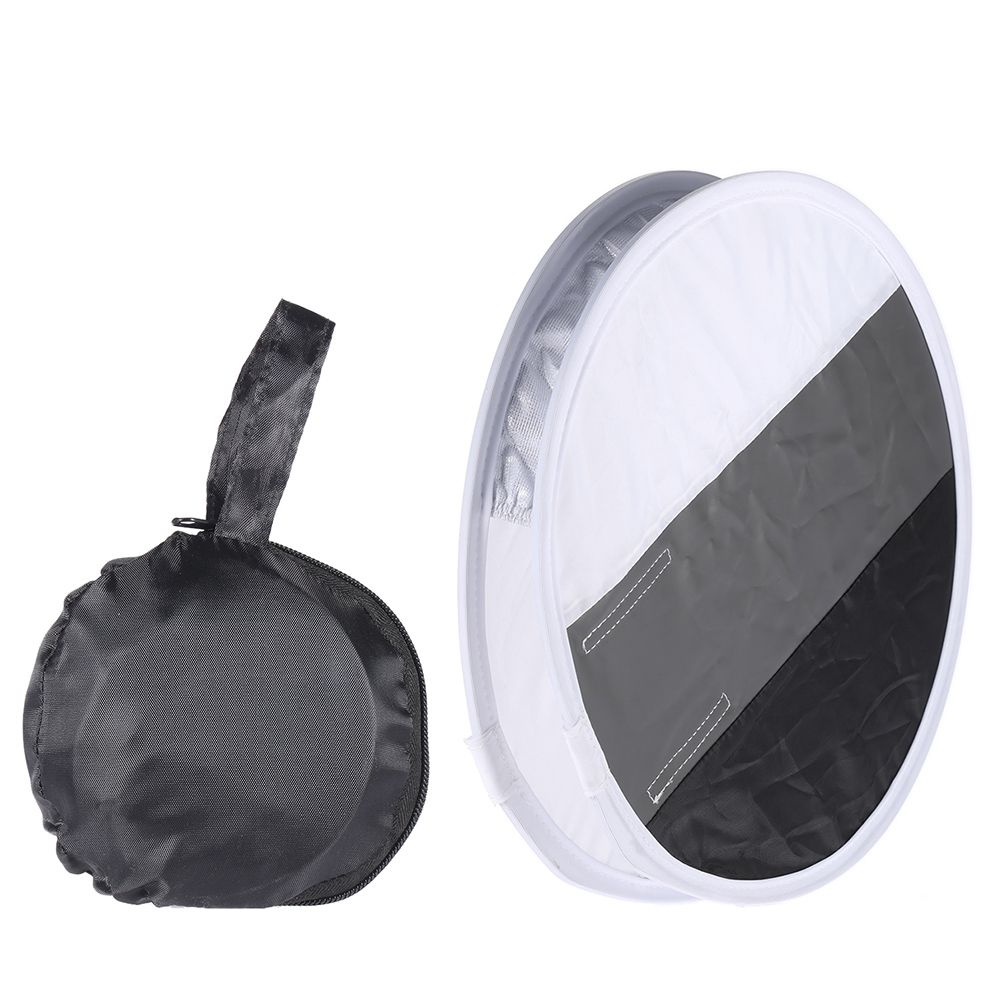 Multifunctional 12in/31cm Mini Portable Round On-camera Flash Speedlite Diffuser Softbox With White/Grey/Black Color For  Nikon Sigma Yongnuo Godox Neewer Vivitar Speedlight