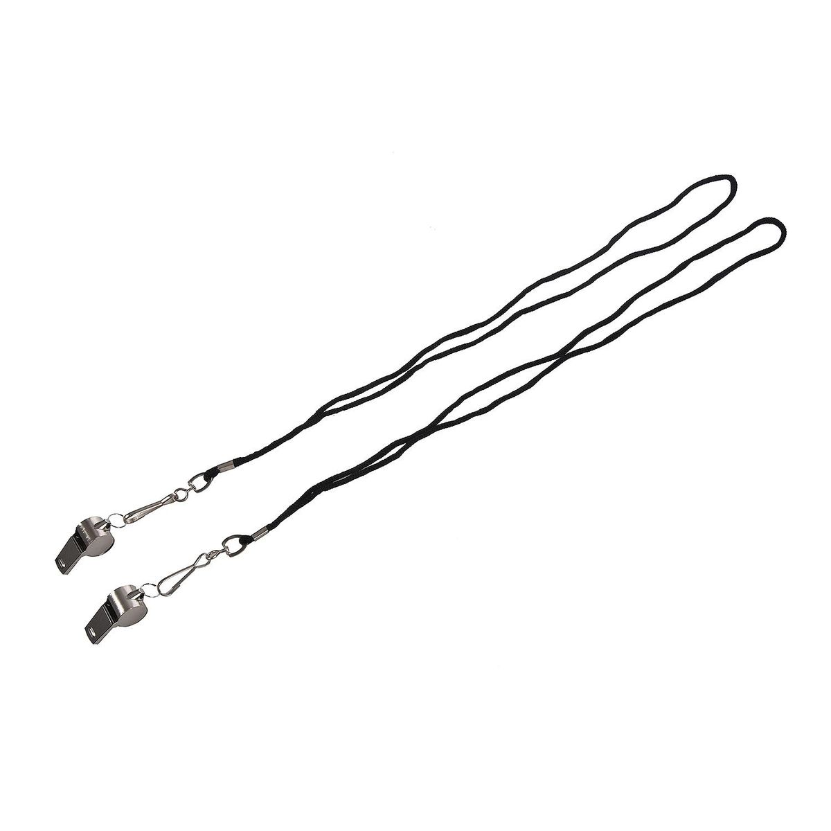 Metal Referee Whistles Whistles with Lanyard for Football Coaches and Officials, 2 Pcs
