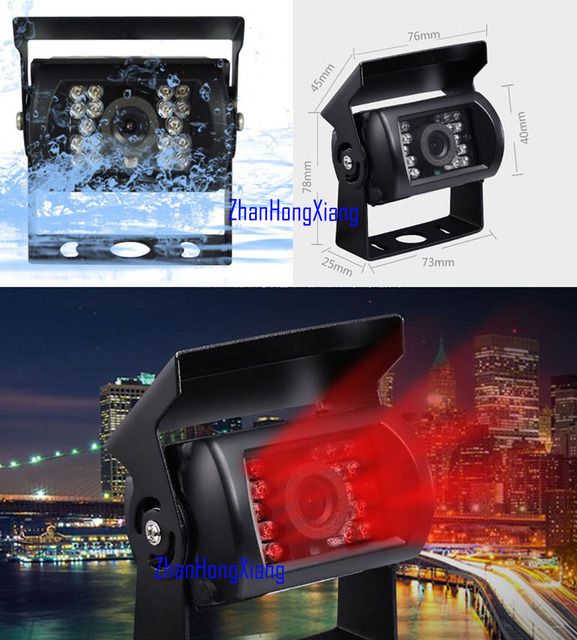 Wired 18 Led Ir Night Vision Reverse Backup Camera