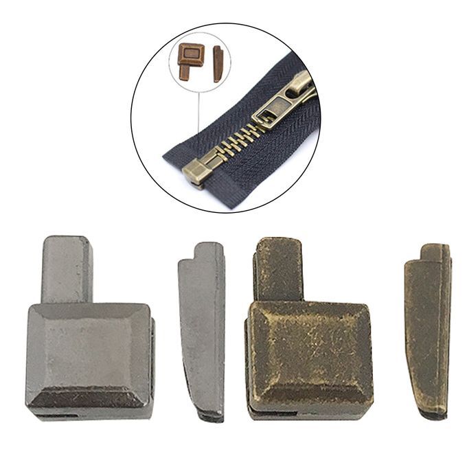40Sets 5 Zip Latch Slider Retainer Bottom Stops Insertion Pin Zipper