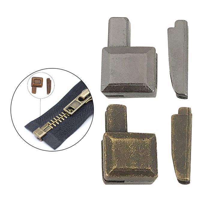 40Sets 5 Zip Latch Slider Retainer Bottom Stops Insertion Pin Zipper