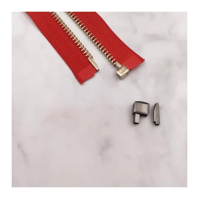 40Sets 5 Zip Latch Slider Retainer Bottom Stops Insertion Pin Zipper