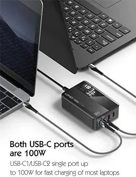 A4809c Universal 100w Super Fast Desktop USB Charger With LED  Display 4 Port USB Charger