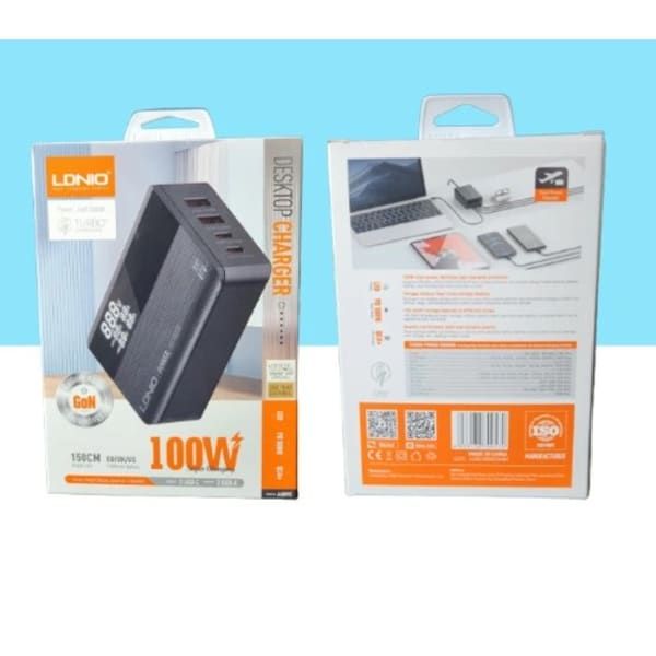 A4809c Universal 100w Super Fast Desktop USB Charger With LED  Display 4 Port USB Charger