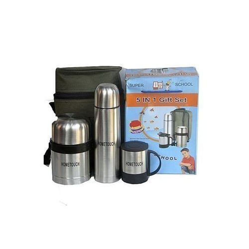 Set Of 5 Stainless Steel Food Flask