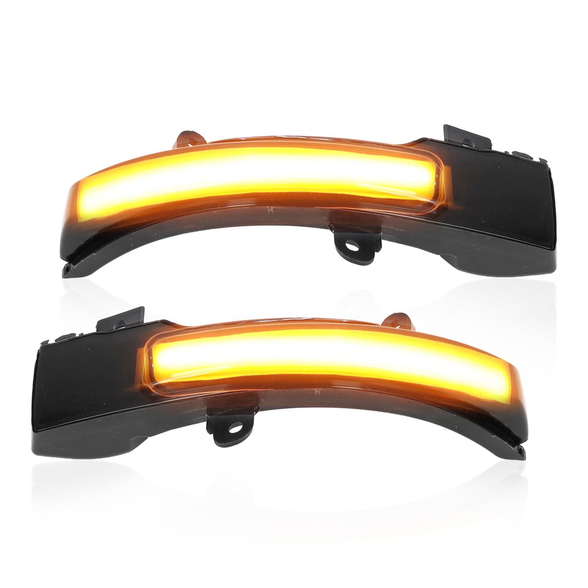 2pcs Side Mirror Dynamic Turn Signal Light Smoked Lens Left