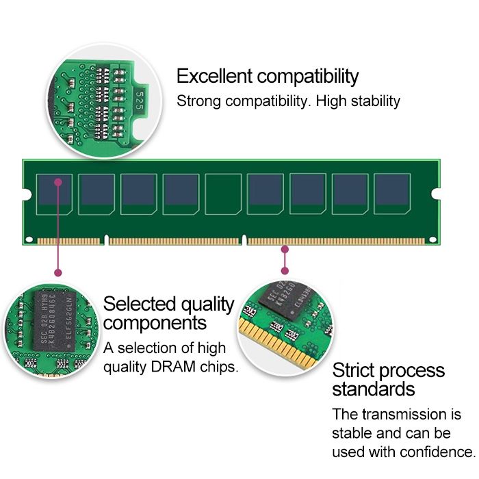 JingHai 1.5V DDR3 1333 / 1600MHz 8GB Memory RAM Module