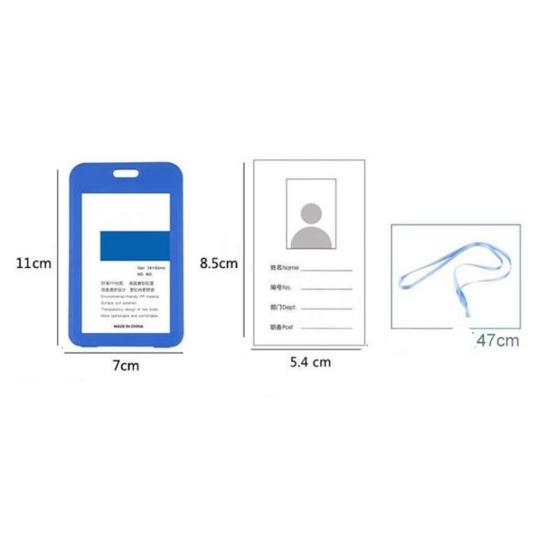 3 PCS Credit Card Holders PU Bank Card Neck Strap Bus Card ID Card Holder Identity Badge With Lanyard(Black)
