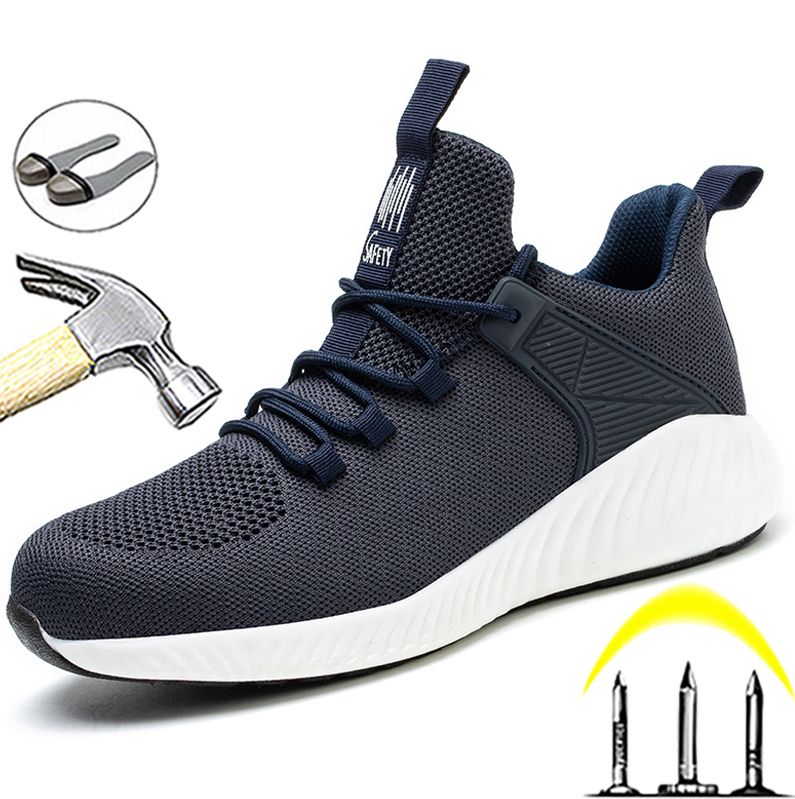 Male Work Shoes New Safety Boots Steel Toe Shoes