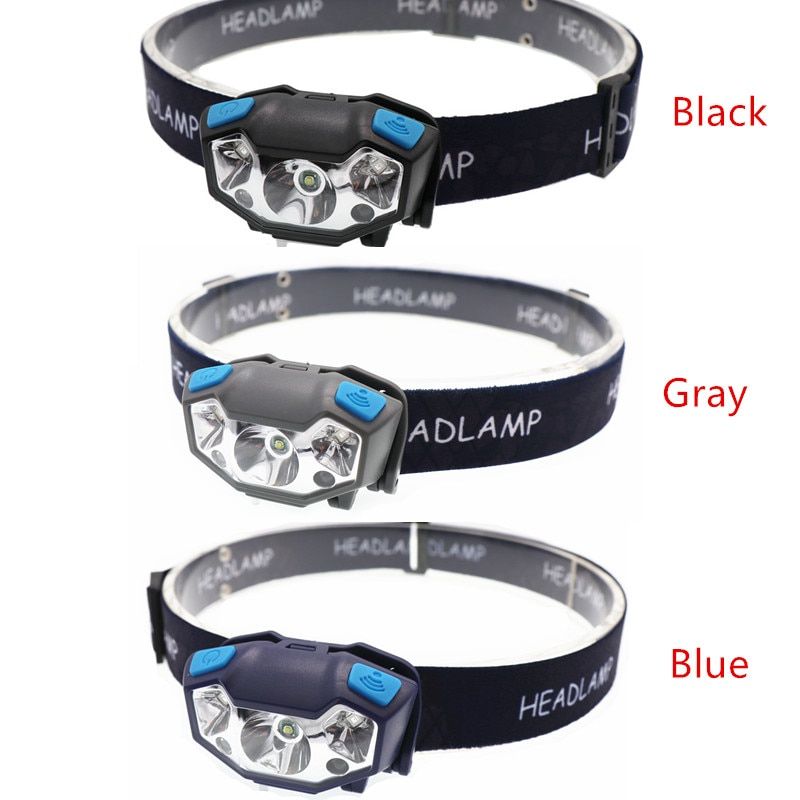 5000lm XPE LED Rechargeable Headlamp White Red Finger Induction Headlights Head Light Lamp Torche's Flashlight Built-in Battery BIL
