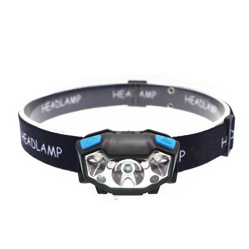 5000lm XPE LED Rechargeable Headlamp White Red Finger Induction Headlights Head Light Lamp Torche's Flashlight Built-in Battery BIL