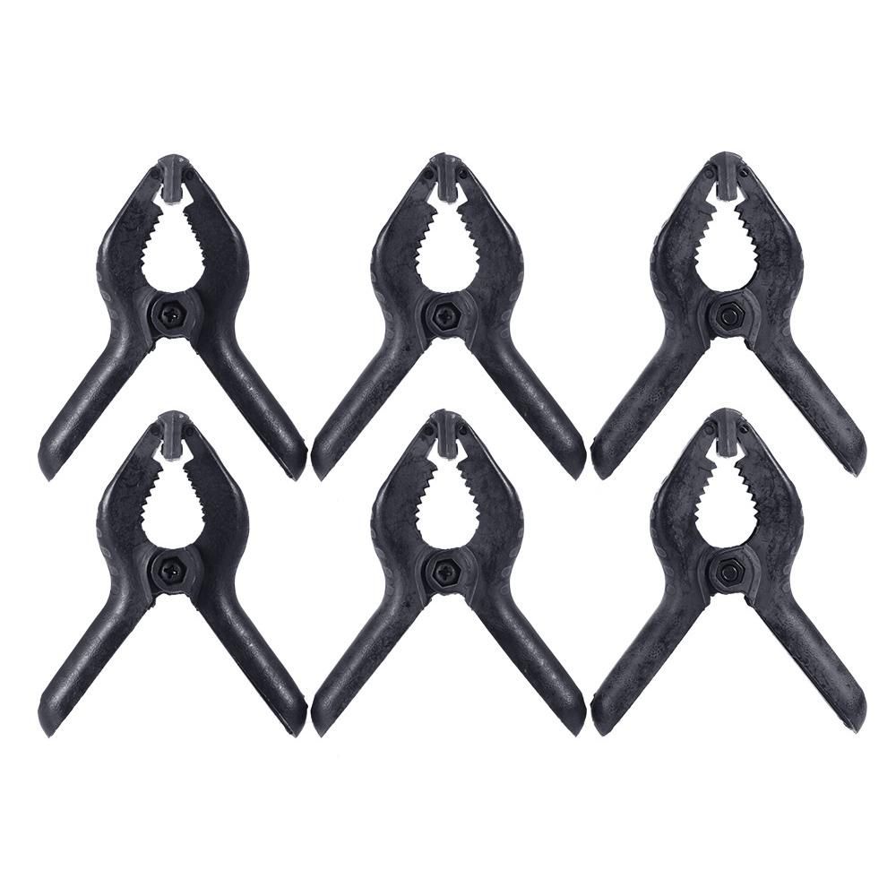 Andoer 6pcs Plastic Tight Clip Clamp Photographic Equipment Universal Use for Photography Studio Photo Paper Background Backdrop Stand Holder