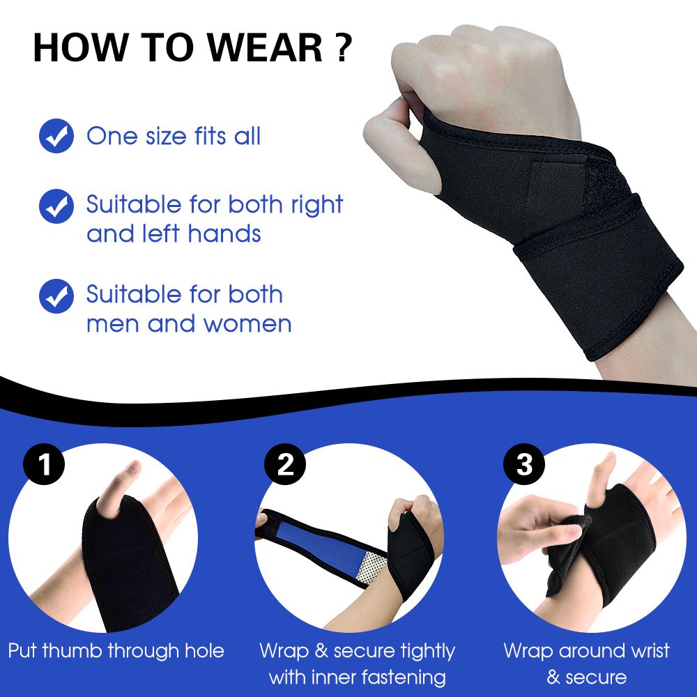 1 Pc Wrist Support Brace Heating Wrist Stabilizer