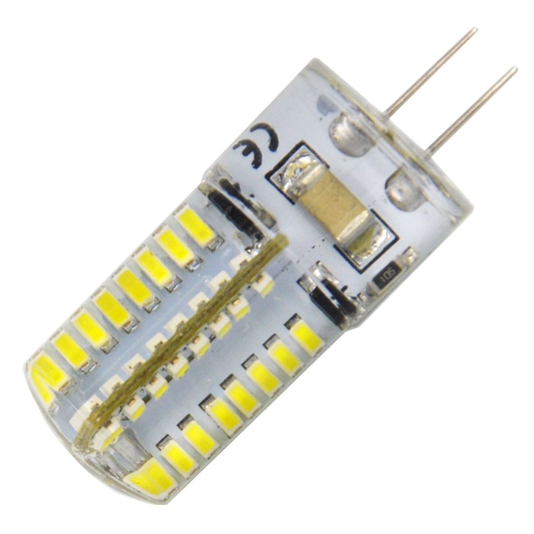 G4 4W White Light 200LM 64 LED SMD 3014 Silicone Corn Light Bulb, AC 220V