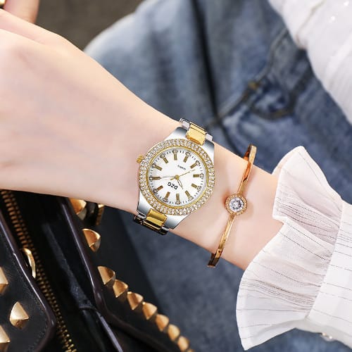 Women's Bracelet Watch - Gold & Silver