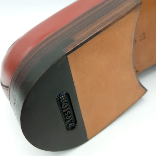 A.Testoni Lace Up Leather Shoe-Burgundy