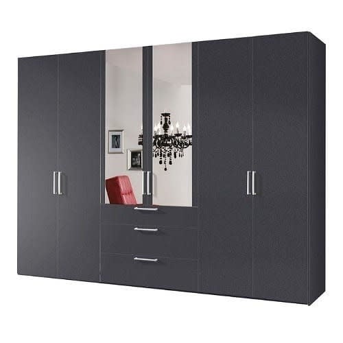 6 Door Wardrobe With Mirror