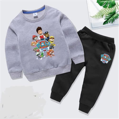 Girl Boy Unisex Paw Patrol 2ps Set - Gray/black