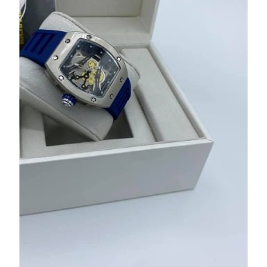 Men's Luxury Silicone Blue Band Luxury Wrist Watch