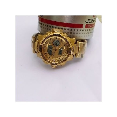Men J Digital Wristwatch- Gold