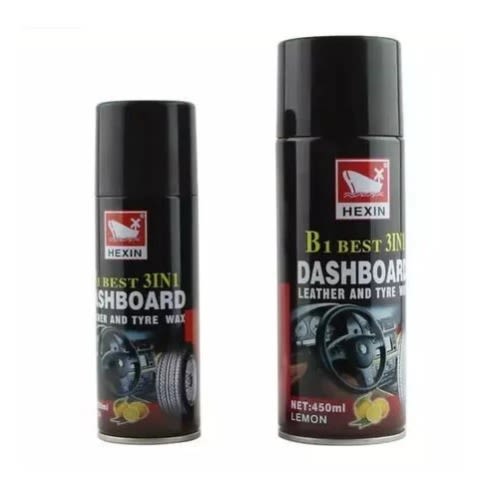 Hexin 3 In 1 Dashboard - Leather & Tyre Cleaner Wax - 450ml × 2pcs