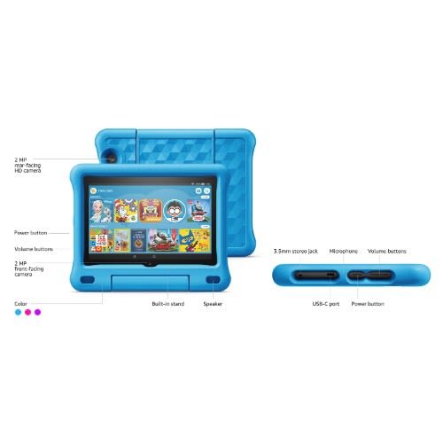 Fire Hd 8 Kids Edition - 10th Generation - 8" Display Tablet - 32GB - Blue