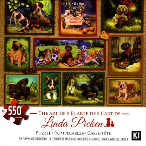 550 Pc Puzzle By Linda Picken-the Puppy Card Collection II